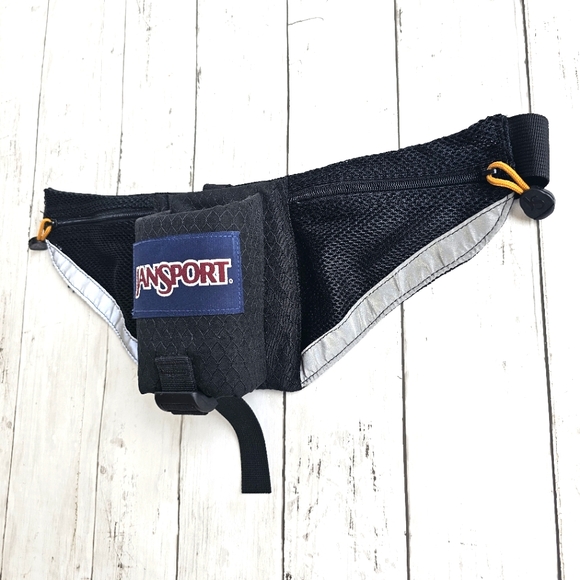 Vintage 90's Jansport Hiking Fanny Pack Water Bottle Holder Mesh Pockets - Picture 4 of 9